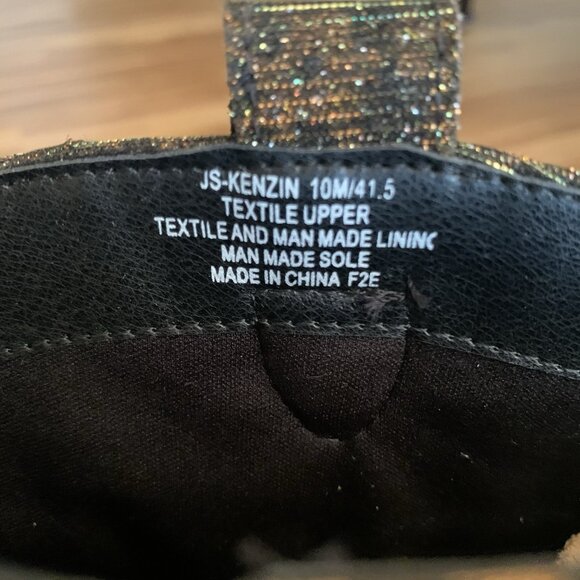 Jessica Simpson Animal Print Fabric Kenzin Tall Boots Size 10M Embellished - Picture 11 of 15